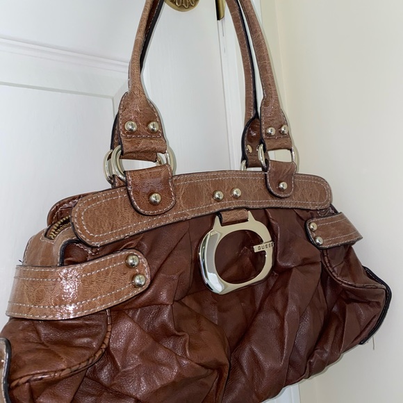 Guess Bags Vintage Brown Leather Guess Handbag Poshmark